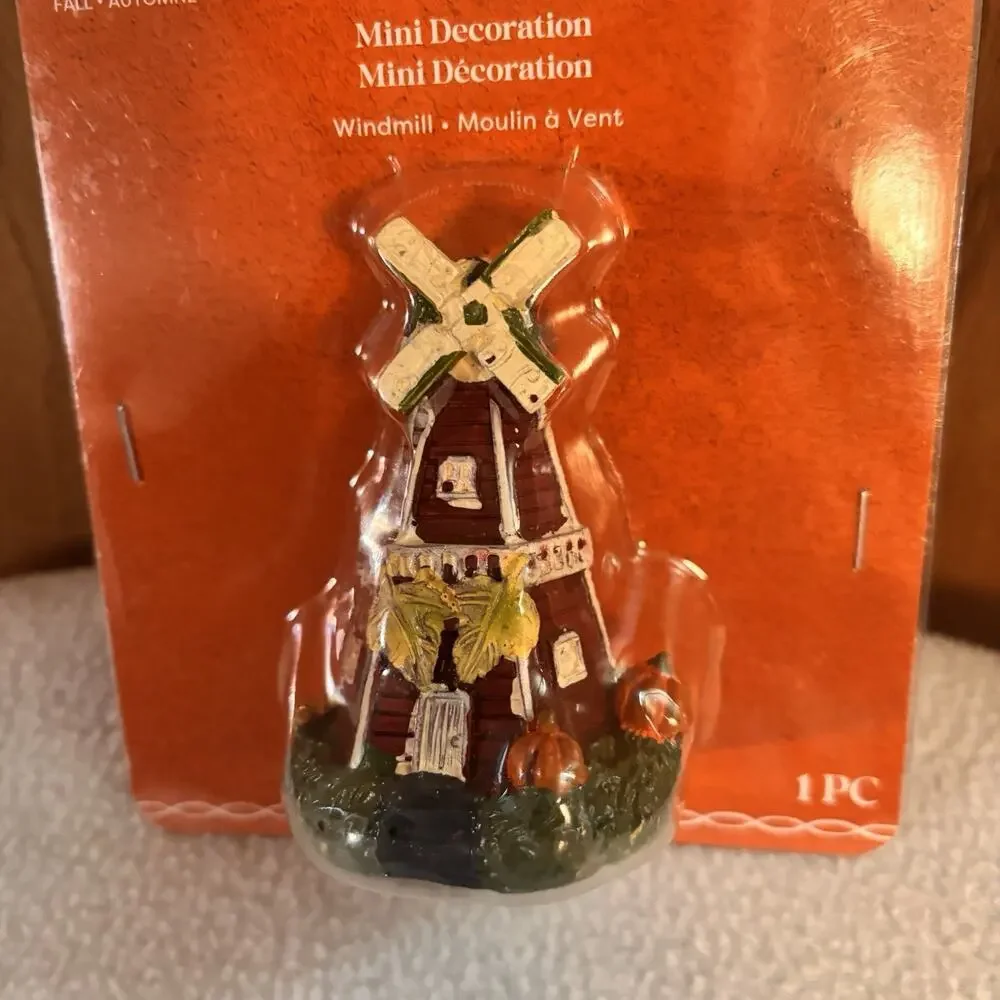 Ashland Fall Mini Windmill Decoration 2024 NWT Harvest Farmhouse Pumpkin Accent